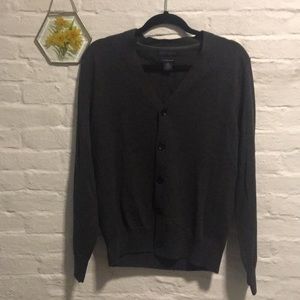 Banana Republic Charcoal Italian Merino Cardigan